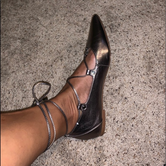 Halogen Owen bronze pointy toe Ghilles flats - Picture 8 of 9